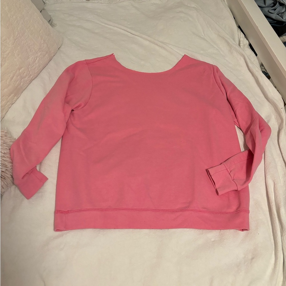 Pink off the shoulder long sleeve